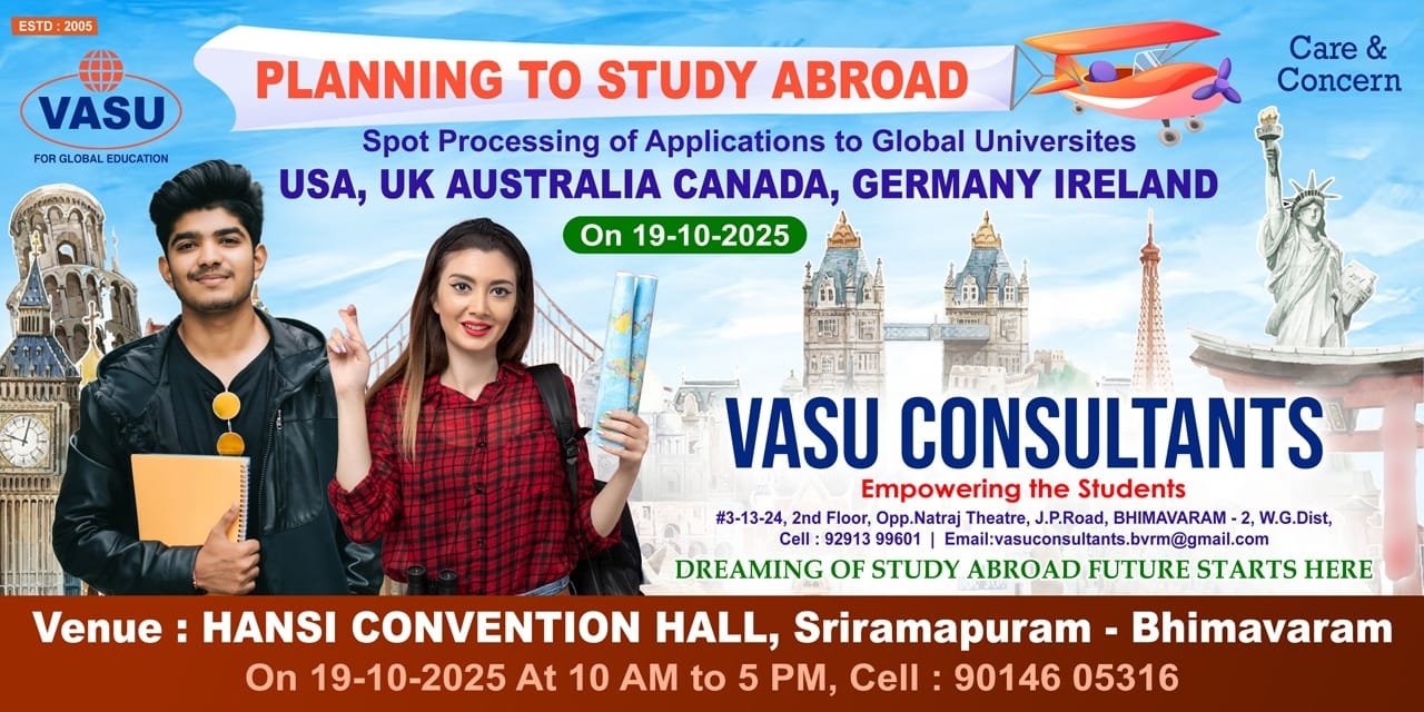 VASU Consultants Study Abroad Drive Flyer